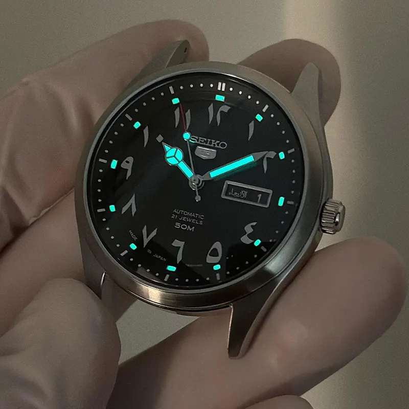 Seiko 5 Automatic Black Dial Arabic Style Men's Watch- SNKP21J1